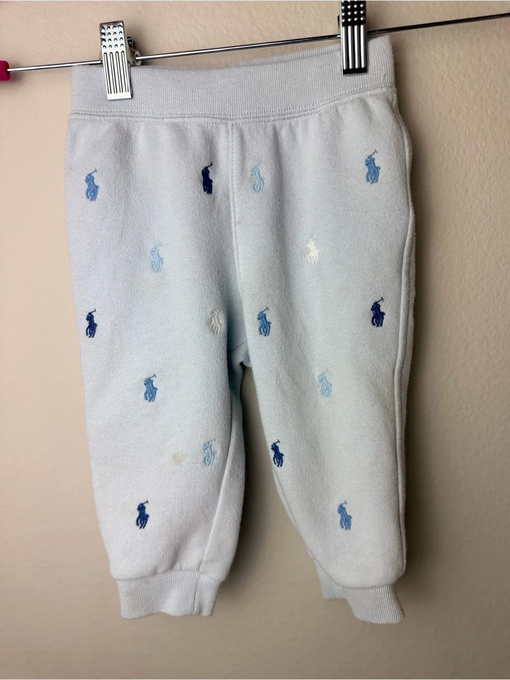 Ralph Lauren Light Blue Polo Pony Embroidered Joggers